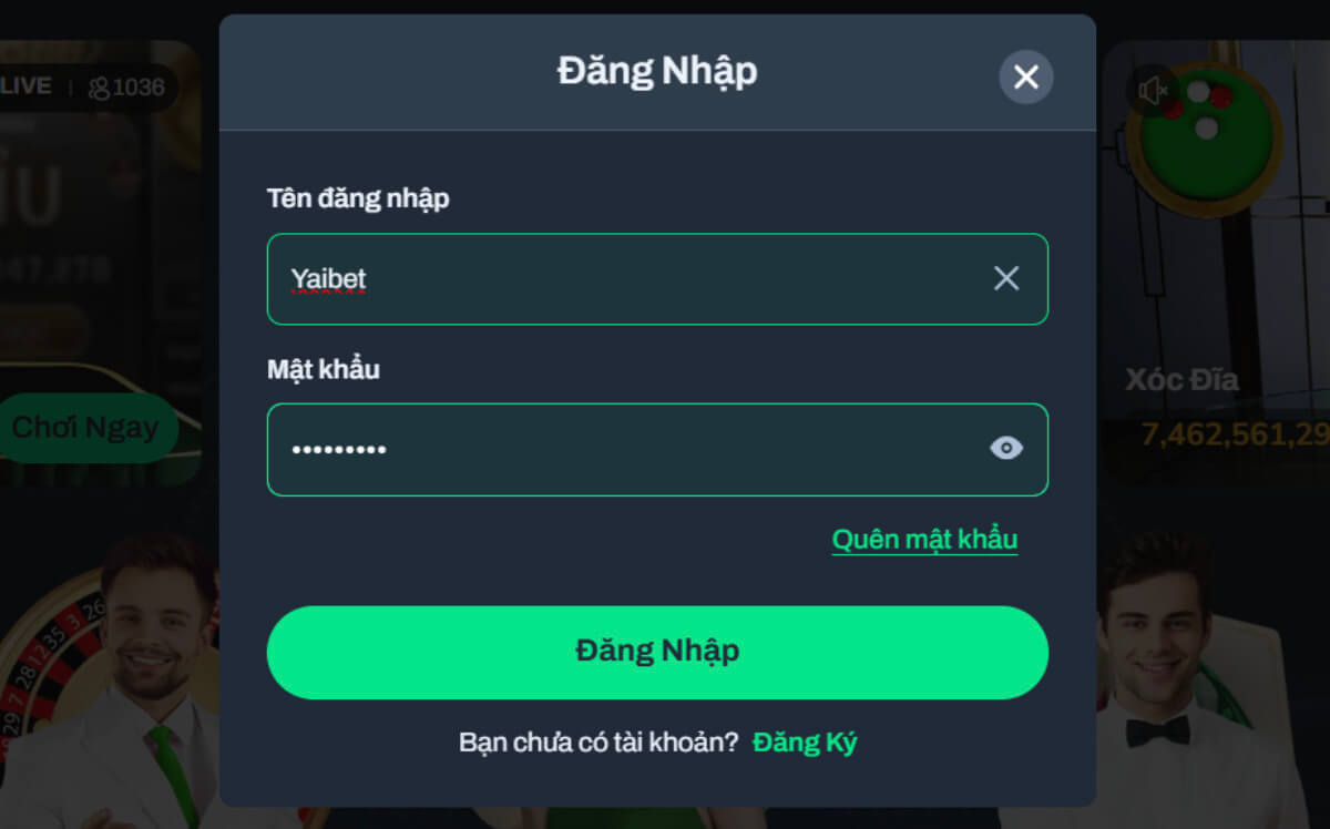 Hướng dẫn cách đăng nhập Yaibet đơn giản nhất
